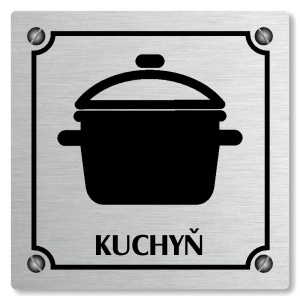 Kuchyň, 118x118mm, stříbrná, Kansas